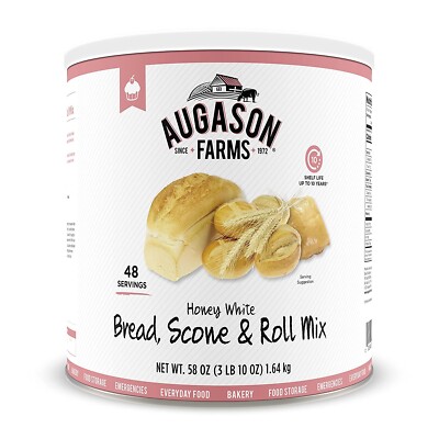 Bread Scone Roll AUGASON FARMS  #10 Can Emergency Preparedness 2032 Exp Shlf Lf