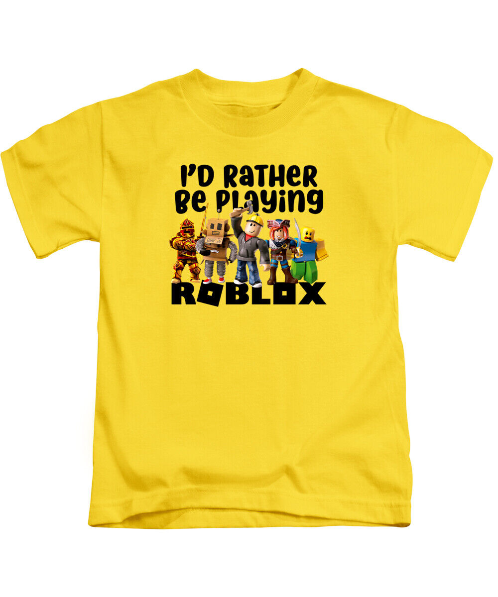 I'd Rather Be Playing Roblox T-Shirt - Child & Adults