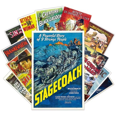HK Studio Vintage Movie Posters Aesthetic - Retro Movie Theater Decor 8'' x 12...