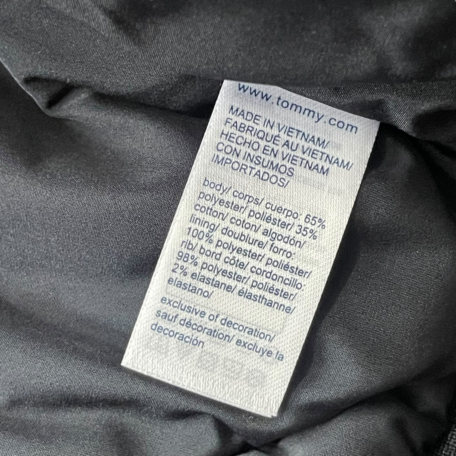 NWT Tommy Hilfiger Men's Filled Puffer Bomber Jacket Heavy Coat Navy Size XS S M