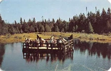 Manistique Michigan Kitch Iti Ki Spring Floating Pier Vintage Postcard K19181