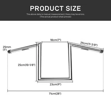 1" Ape Hanger Handlebar Z-Bar 8" 10" Rise For Victory Vegas 8-Ball Hammer Custom