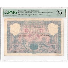 [#207918] France, 100 Francs, Bleu et Rose, 1989-09-24, U.617, VF 25, PMG