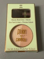 Pixi Beauty Blush Duo + Kabuki - Peach Honey .4 oz - Blush & Highlighter