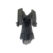Fashion over comma wild mesh mini dress