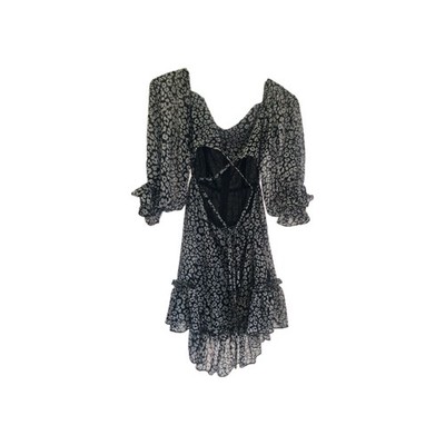Fashion over comma wild mesh mini dress