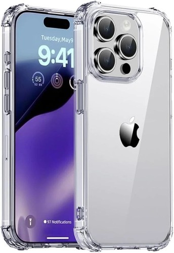 *UK STOCK* iPhone 15 Pro 6.1" Clear Case TPU Protector Apple Back Cover