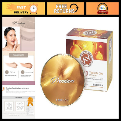 Rich Gold Two Way Cake SPF50 - Korean Setting Powder Foundation, Tattoo Cover, S