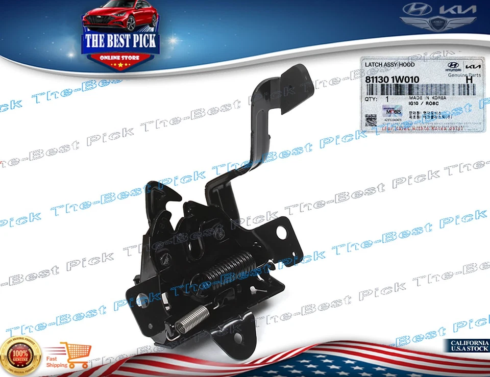 ⭐GENUINO⭐ Cierre de capó OEM para Kia Rio 2012-2017 811301W010 Foto 3 de 4