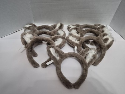 Great Wolf Lodge Ears Lot of 7 Headbands Gray Fuzzy Plush Party XS/S