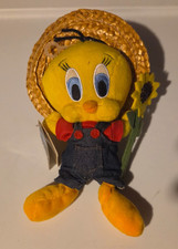 Warner Bros. Looney Tunes Tweety Plush Straw Hat Sunflower Small 1999