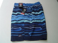 NEW MENS SPEEDO BLUE/MULTI COLOR HYDRO SQUARE LEG BATHING SUIT SIZE XXL