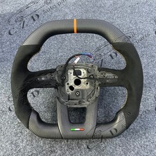 Flat Top Matte Carbon Fiber Steering Wheel Fit For Lamborghini Urus 2018-2026