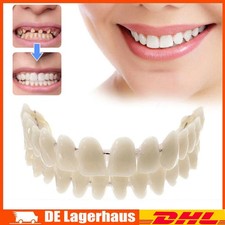 Snap On Falsche Zähne Obere +Untere Dental Veneers Zahnersatz Zahnabdeckung Set