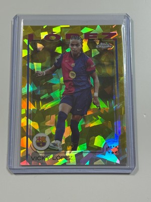 2024-25 Topps Chrome Sapphire Women's UWCL Yellow #58 Vicky Lopez 16/75