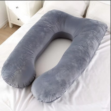 Velvet Pregnancy Pillow Soft Body Support for Pregnant Women Comfort US