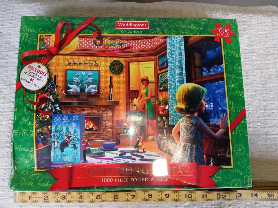Waddingtons Writing To Santa 1000 Piece Jigsaw Puzzle New Sealed 2017 DAMAGED - Image 3 of 4