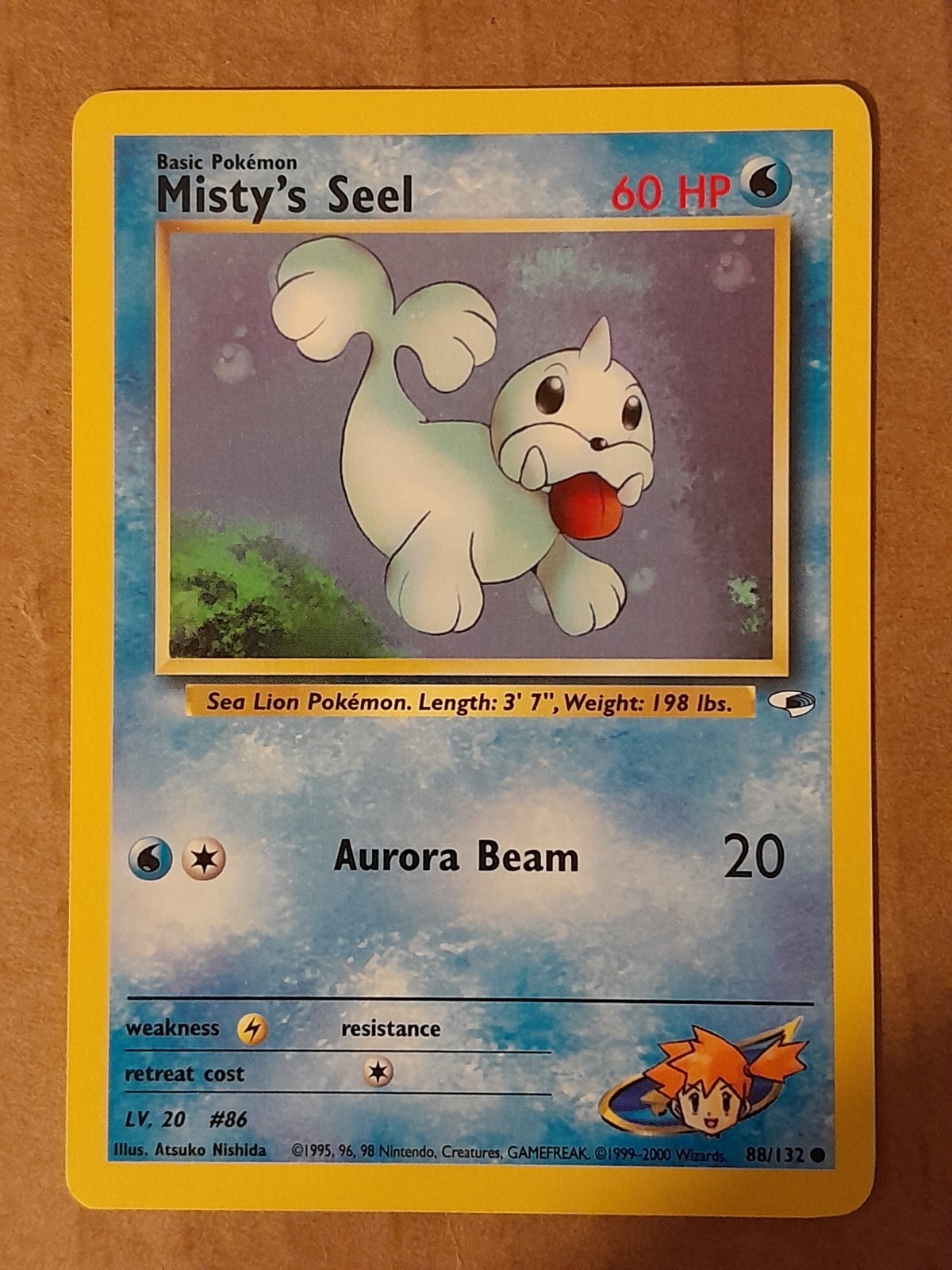 Misty's Seel 88/132 Gym Heroes NM See Pictures