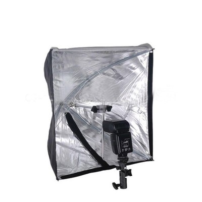 NICEFOTO faltbare Softbox 70x70cm mit Blitzhalter für Systemblitz Kompaktblitz