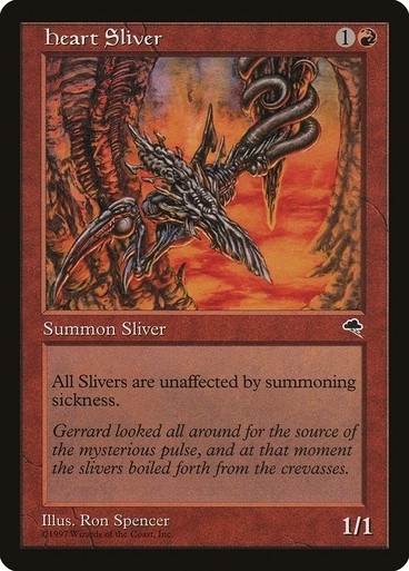 LP Heart Sliver, MTG, Tempest, Magic the Gathering, 182 *B