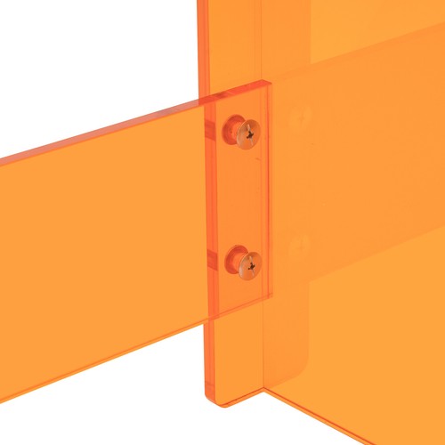 2-stufiger orangefarbener Acryl Schreibtisch - stilvoller Eingangstisch für Zuhause & Büro - Bild 8 von 14