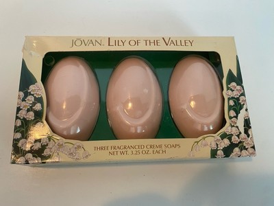 Jovan Lily Of The Valley Vintage  Set of 3 Creme Soaps 3.25 oz. each