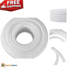 Versatile 1/2" ID Braided PVC Hose - 10 ft, Non-Toxic, Weather Resistant