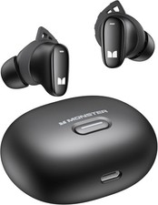 Monster Wireless Earphones Bluetooth Built-in Mic Touch Control IPX6 Waterproof