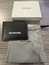 Balenciaga Grained Calfskin Logo Cash Card Holder Green White