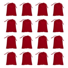 30Pcs Velvet Drawstring Bags, 7x5 Inch Soft Gift Bags Jewelry Pouches, Red