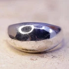 Size 7, vintage Sterling silver handmade dome ring, 925 wide band