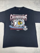 Chicago Blackhawks 2010 Stanley Cup Champions Reebok T-Shirt Men  s Large NHL