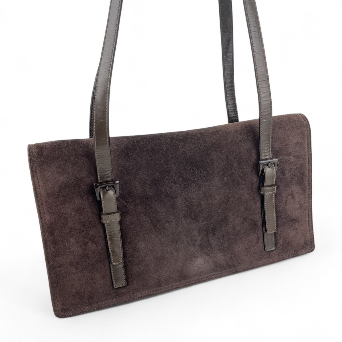 PRADA archive Suede Leather shoulder Bag