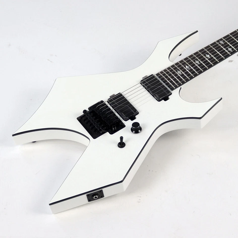 B.C.Rich Warlock Extreme 7 With Floyd Rose Gloss White Pearl String Electric Gui - Image 3 of 4