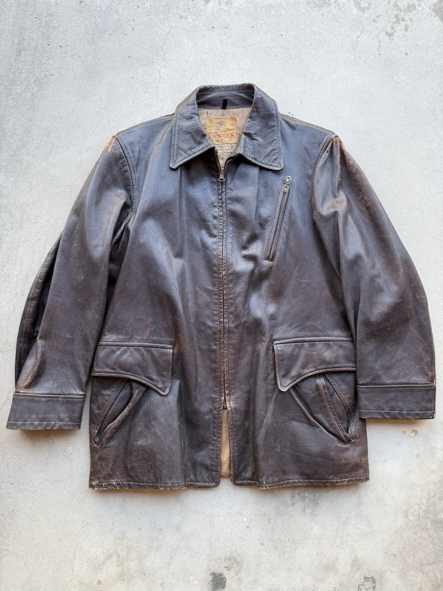 40‘s vintage / goatskin leather jacket 40'S Vintage German Motorcycle Goatskin Leather Jacket | eBay
