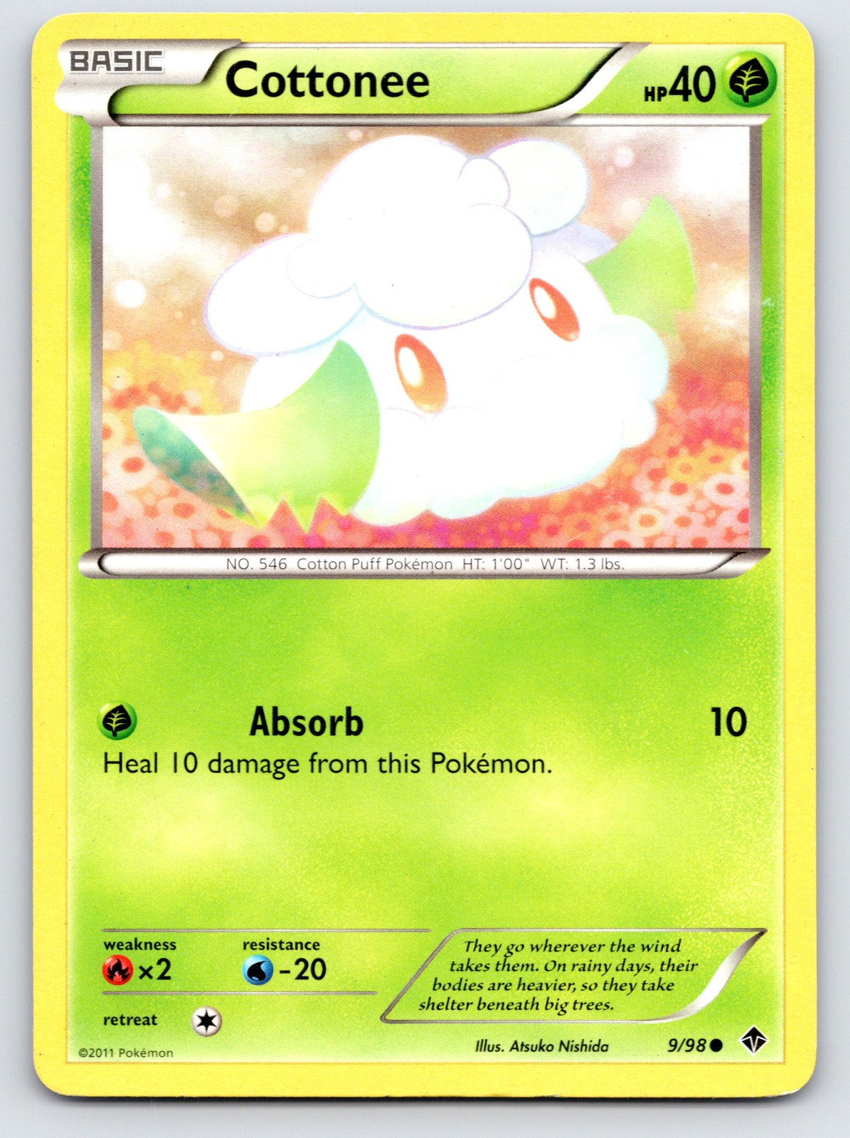 Cottonee (9) - Emerging Powers 9/98 - MP Condition