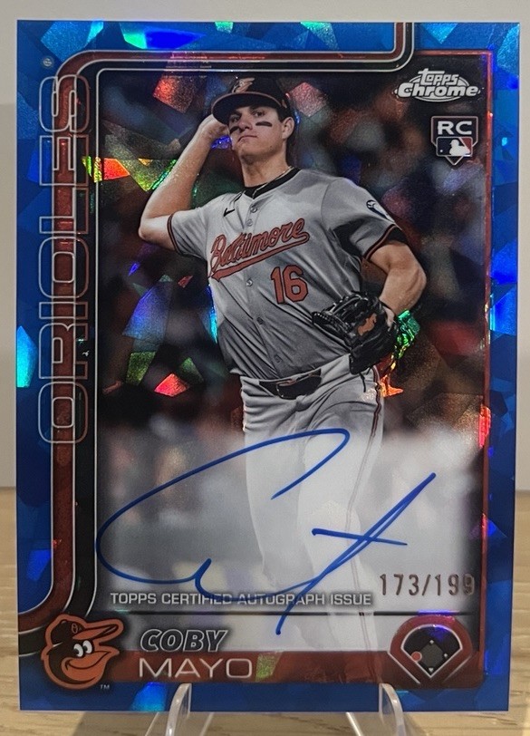 2025 Topps Chrome Sapphire - Coby Mayo Auto #RA-CMA /199 (RC, AU)