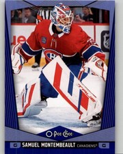 2024-25 O-Pee-Chee Samuel Montembeault Blue Border #385 Montreal Canadiens