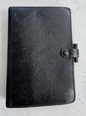 Filofax 4CLF 7/8 Winchester schwarz Kalbsleder selten Vintage Sammlerstück