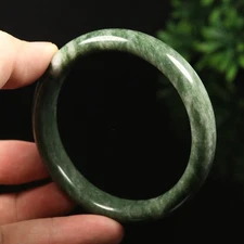 61mm Grade A 100% Natural Green Jade Bangle Bracelet Chinese Guizhou Jade V0888