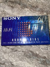 Sony Hi Fi Normal Bias Type I Audio Cassette - 60 Min LP 90 C-60HFB SEALED