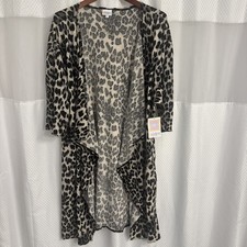 Lularoe Shirley Cardigan Duster Large Animal Print NWT LR174