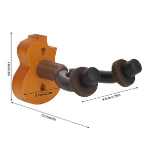 (Couleur de bois foncé) solide acajou Ukulele mur montage cintre robuste en fer U
