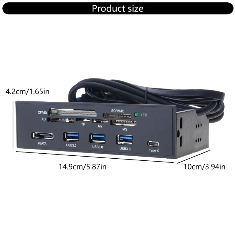 как выглядит USB3.0 Card Reader Front Panel Built In Designing Fast Speed 5Gbps Easy Access фото