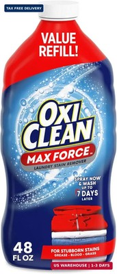 OxiClean Max Force Laundry Stain Remover Spray Refill, 48 fl oz