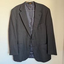 Men's Sz 45L Brooks Brothers Brooksease Blazer Jacket Charcoal Gray Wool