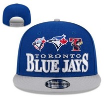 Exclusive Toronto Blue Jays MLB Multiple Logo 9FIFTY Snapback Hat Blue/Gray