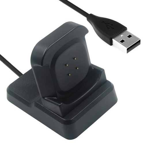 5V Portable Plastic Smart Watch Charger Stand Dock For Fitbit Versa3/Sense n - Photo 3 sur 6