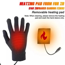 Heated Gloves Electric Rechargeable Battery Hand Warm Windproof Thermal Winter