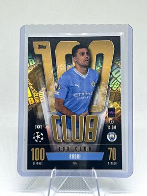 Topps Match Attax Rodri 100 Club Insert #485 Manchester City 2023-24